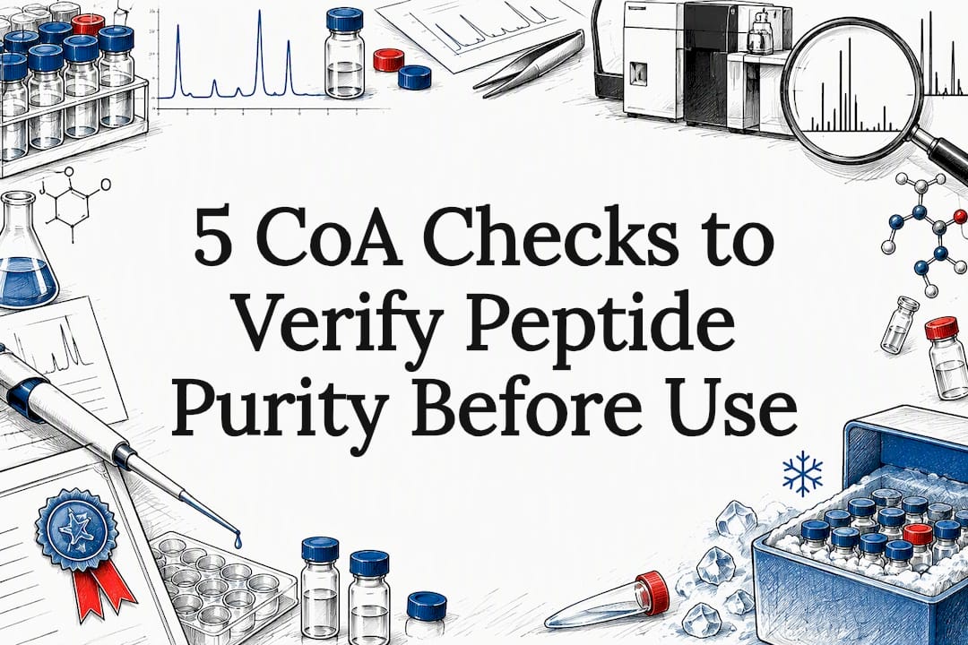 Peptide purity CoA title card
