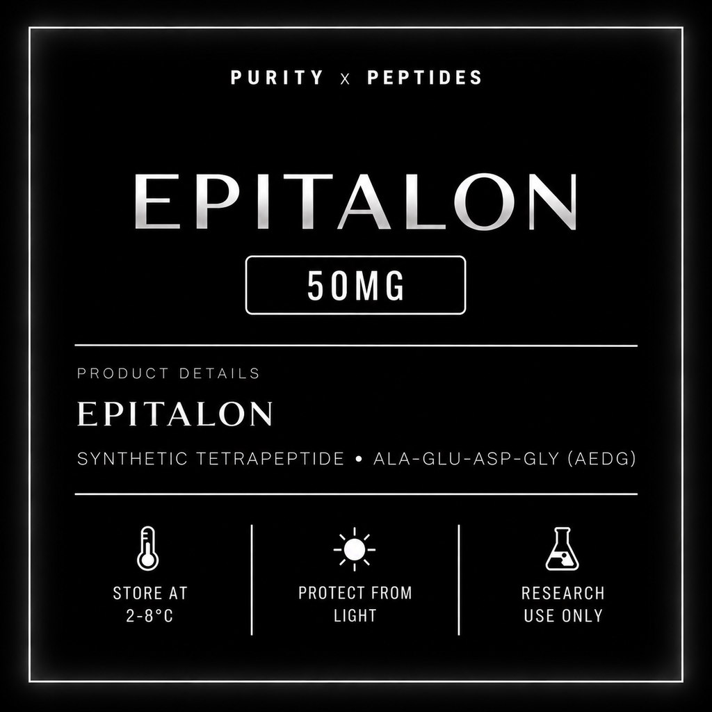 Epitalon tetrapeptide research compound information – Purity X Peptides